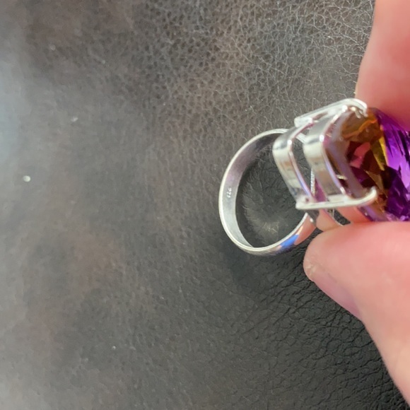 Tourmaline sterling silver statement ring size 8.5 - Picture 5 of 6